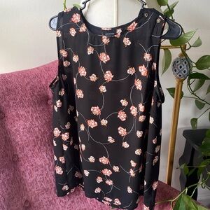 Black Floral Blouse